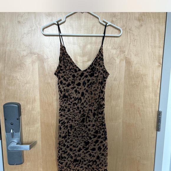 Leopard Print Slip Dress - Picture 1 of 4